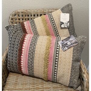 Magnolia Home Lumbar Boho Pillow Joanna Gaines Loloi 21 X 13 NEW READ